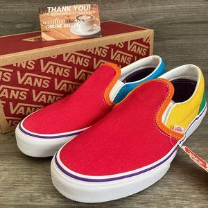 Vans Classic Slip-On Rainbow Colorblock Multicolor